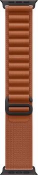 Apple Watch Ultra 3, Black Titanium Case with Terra Cotta Alpine Loop (L)
