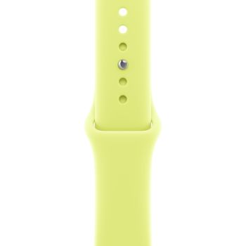 Apple Watch Series 11, 46 mm, Silver Aluminum Neon Yellow Sport Band S/M