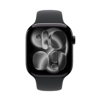 Apple Watch Series 11, 42 mm, Jet Black Aluminum Black Sport Band S/M