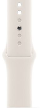 Apple Watch Series 11, 46 mm, Rose Gold Aluminum Starlight Sport Band S/M