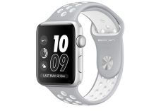 Apple Watch Nike+ 42 мм, корпус из серебристого алюминия, спортивный ремешок Nike цвета «листовое серебро/белый»