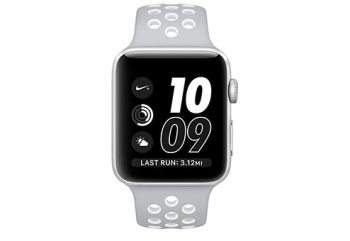 Apple Watch Nike+ 42 мм, корпус из серебристого алюминия, спортивный ремешок Nike цвета «листовое серебро/белый»