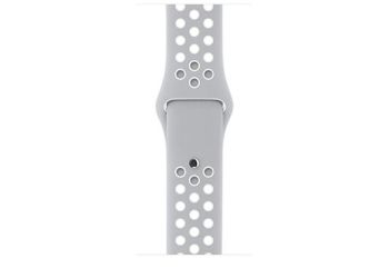 Apple Watch Nike+ 42 мм, корпус из серебристого алюминия, спортивный ремешок Nike цвета «листовое серебро/белый»