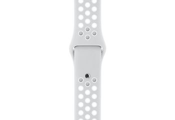 Apple Watch Nike+ 42 мм, корпус из серебристого алюминия, спортивный ремешок Nike цвета «чистая платина/белый»
